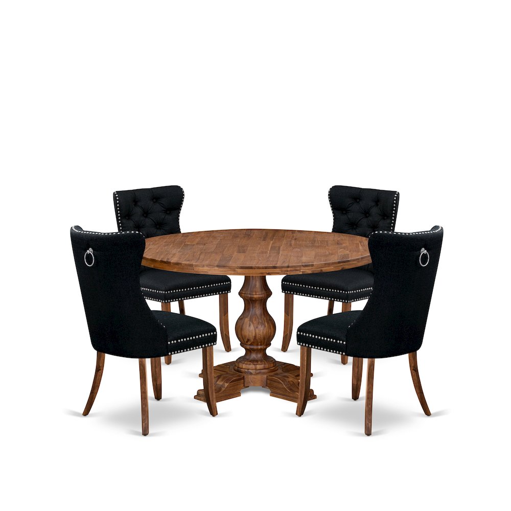 5-Piece Dining Set In Black Color