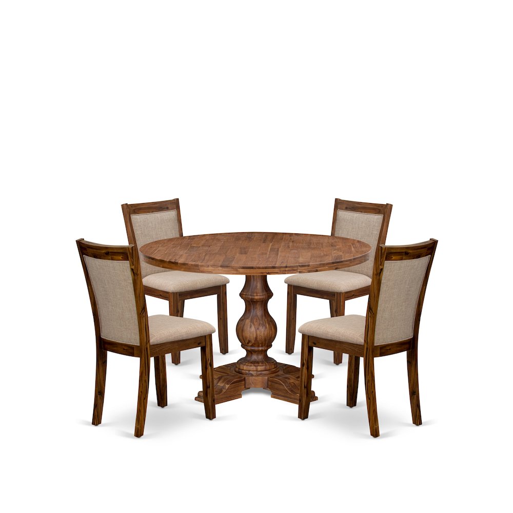 5-Pc Kitchen Set A Pedestal Breakfast Table