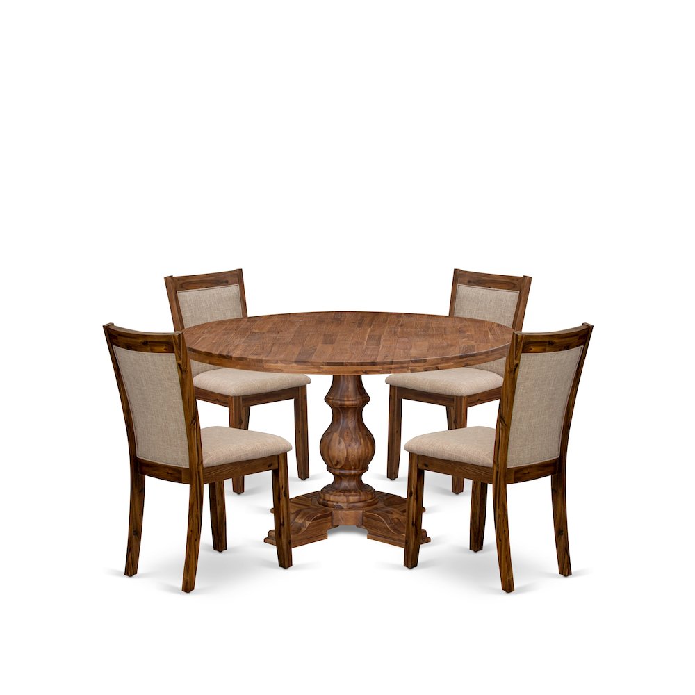5-Pc Mid-Century Kitchen Set A Pedestal Table