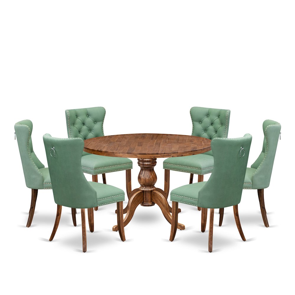 7-Pc Dining Set Contain A Mid Century Table