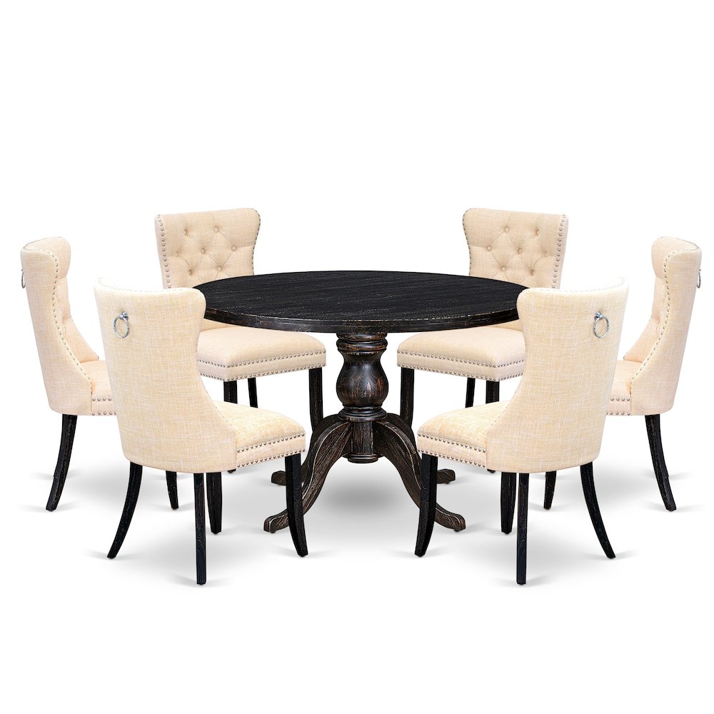 7-Pc Dining Set A Wood Table