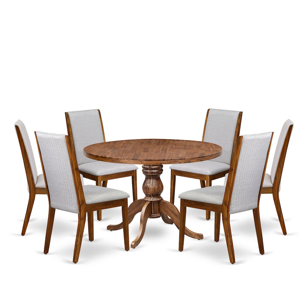7-Pc Kitchen Set Of A Pedestal Round Table