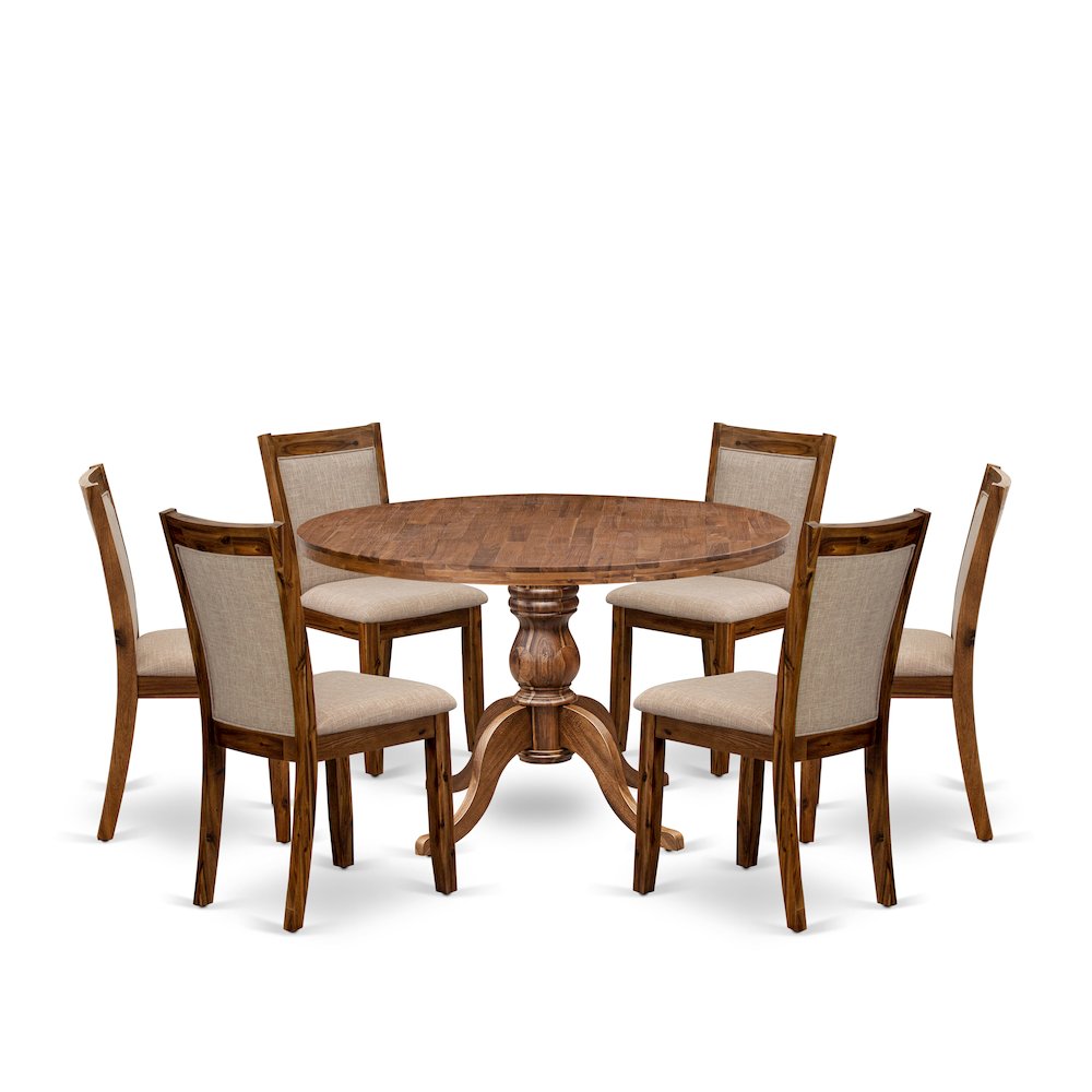 7-Pc Dining Set Of A Pedestal Round Table