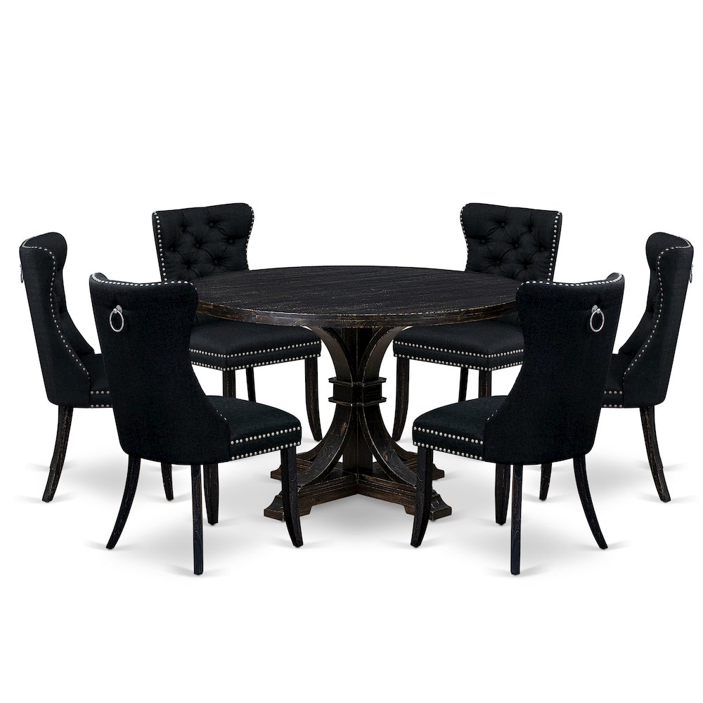 7-Piece Dining Table Set A Wood Table