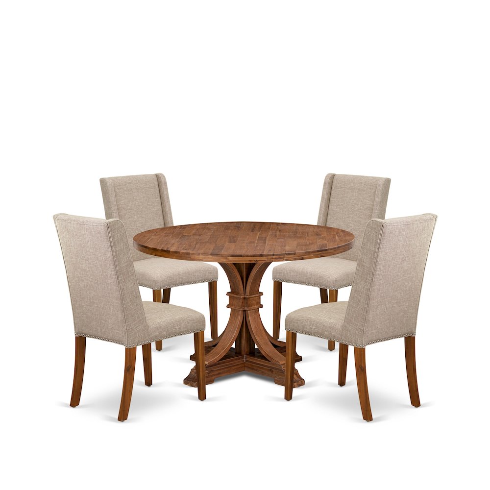 5-Piece Kitchen Table Set Consist Of A Dining Table