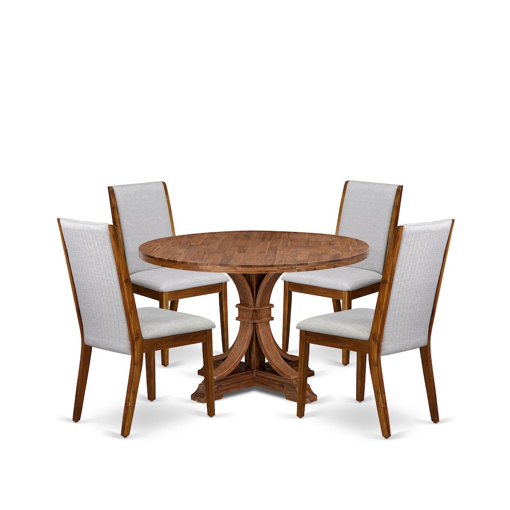5-Pc Dining Set A Pedestal Breakfast Table