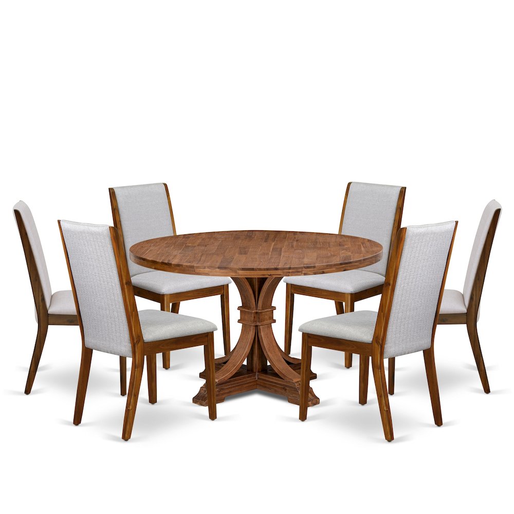 7-Pc Mid-Century Kitchen Set Of A Pedestal Table