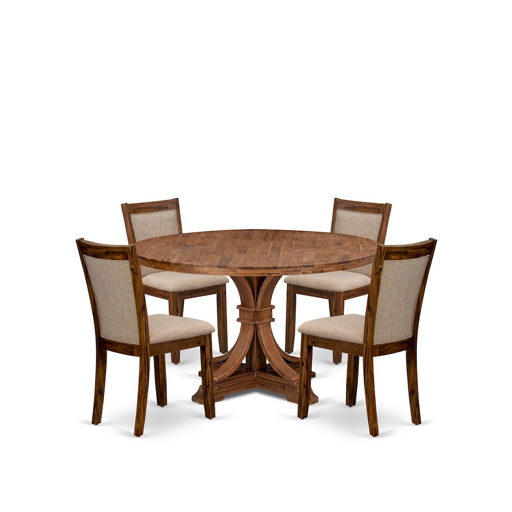 5-Pc Dining Room Set A Pedestal Round Table