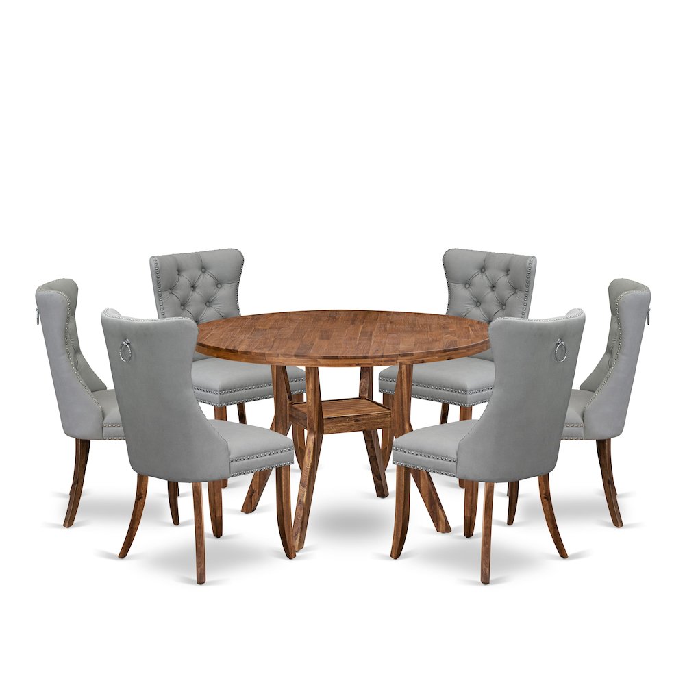 7-Pc Mid Century Dining Set Include A Modern Table