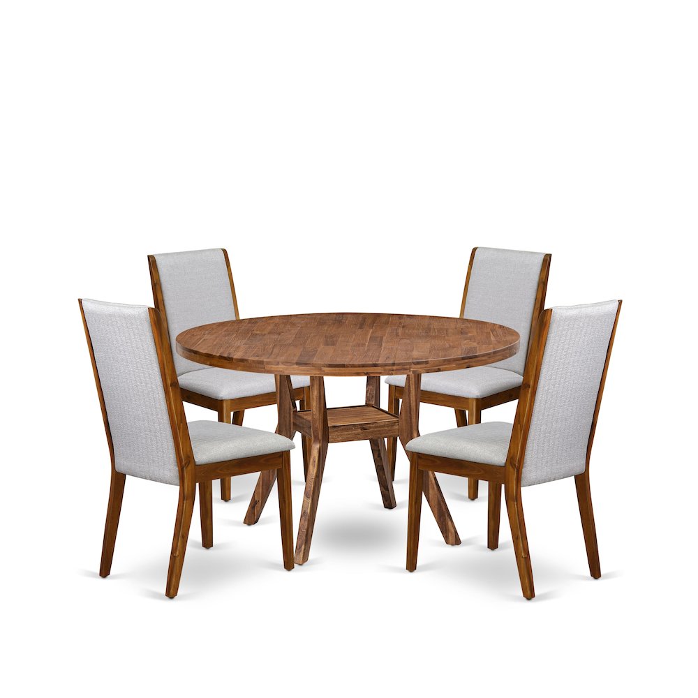 5-Pc Kitchen Set A Pedestal Dining Table