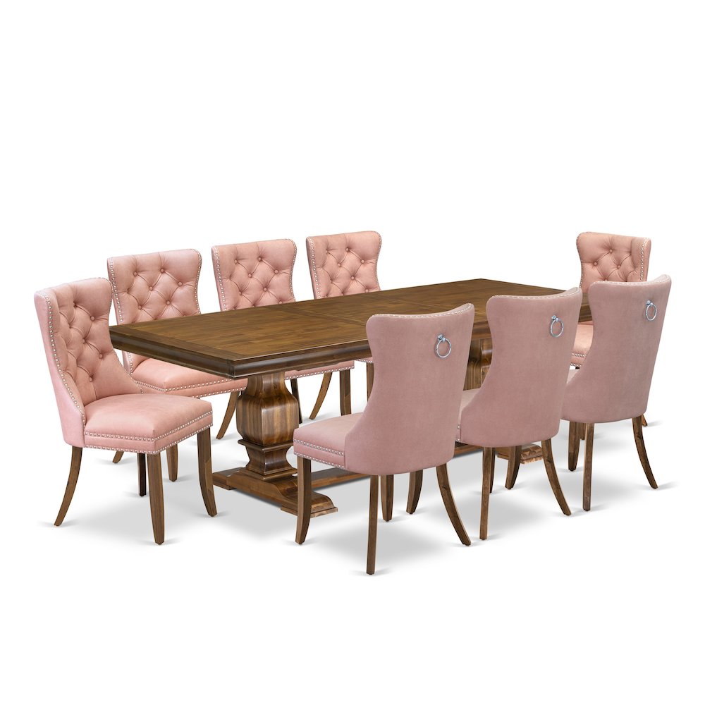 9 piece Mid Century Dining Table Set a Dining Table and 8 Kitchen Chairs