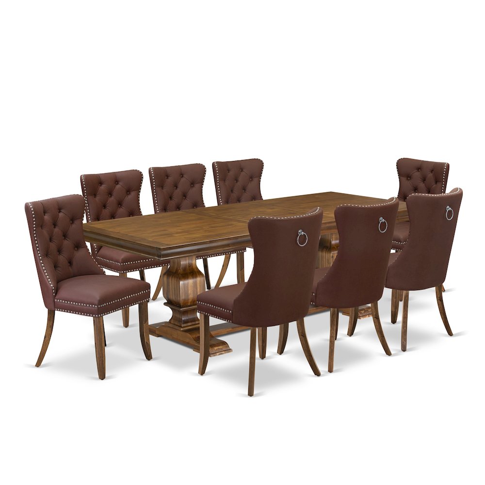 9 piece Mid Century Dining Table Set a Dining Table and 8 Kitchen Chairs
