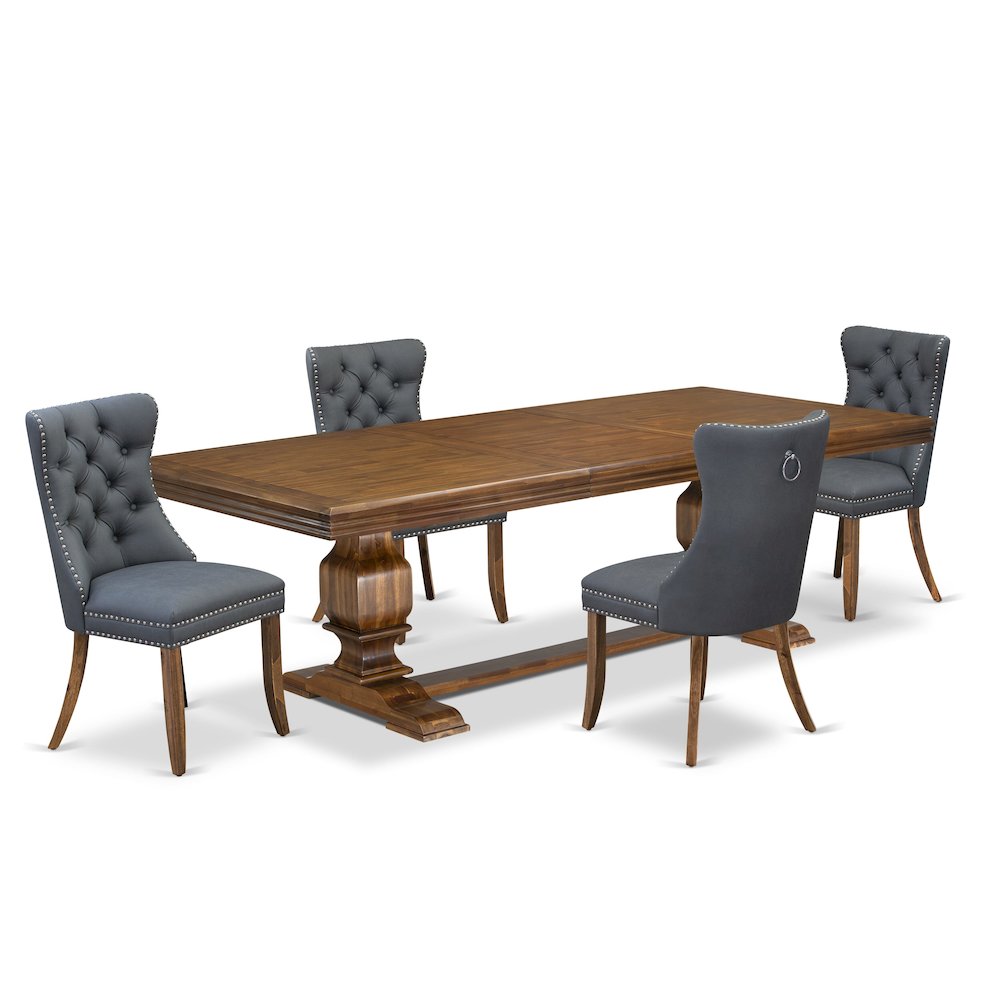 5 piece Modern Dining Table Set of a Kitchen Table and 4 Dining room Chairs