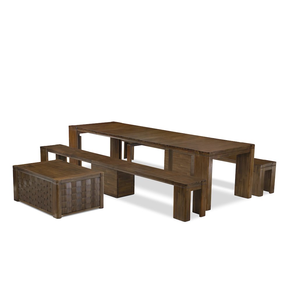 4 Pieces Extendable Dining Set Includes 1 Extendable Kitchen Table