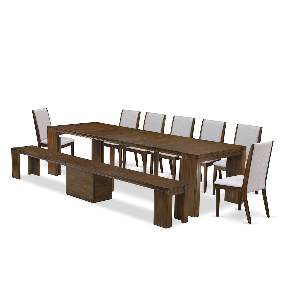9  Pieces Extendable Dining Set Includes a Rectangle Kitchen Table
