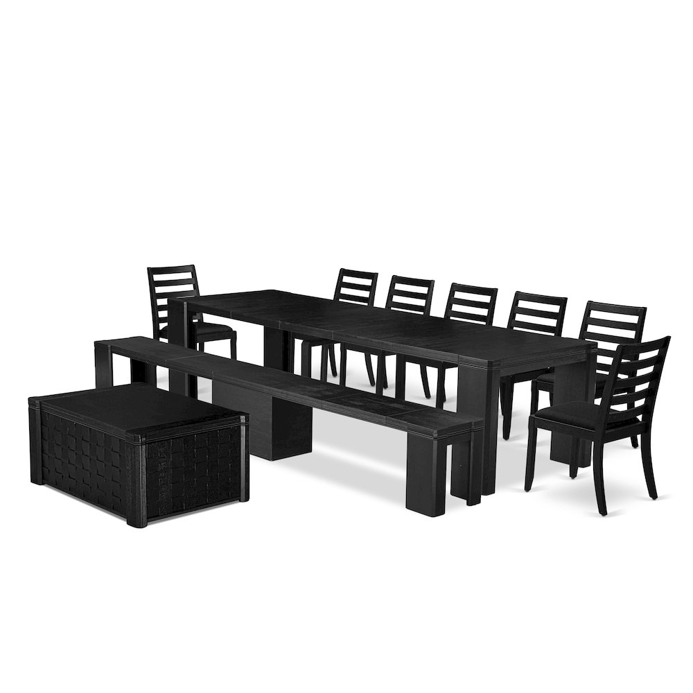 10-piece Modern Dining Room Table Set a Rectangular Dining Table