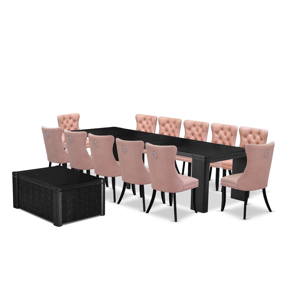 14-piece Dining Room Table Set a Rectangular Dining Table with a coffee Table