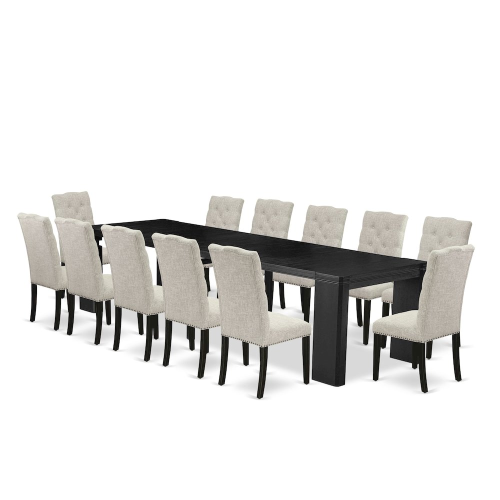 13-piece Modern Dining Room Table Set a Rectangular Kitchen Table