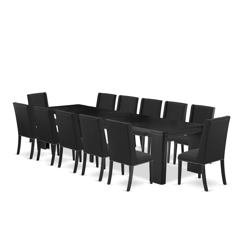 13-piece Modern Dining Room Table Set a Rectangular Kitchen Table