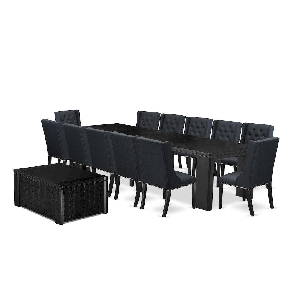 14-piece Dining Room Table Set a Rectangular Dining Table with a coffee Table