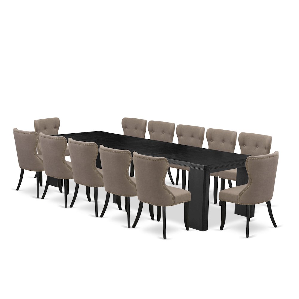 13-piece Modern Dining Room Table Set a Rectangular Kitchen Table