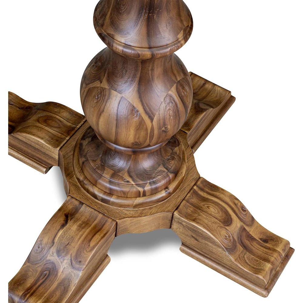 Kitchen Table with Acacia Wood Round Tabletop