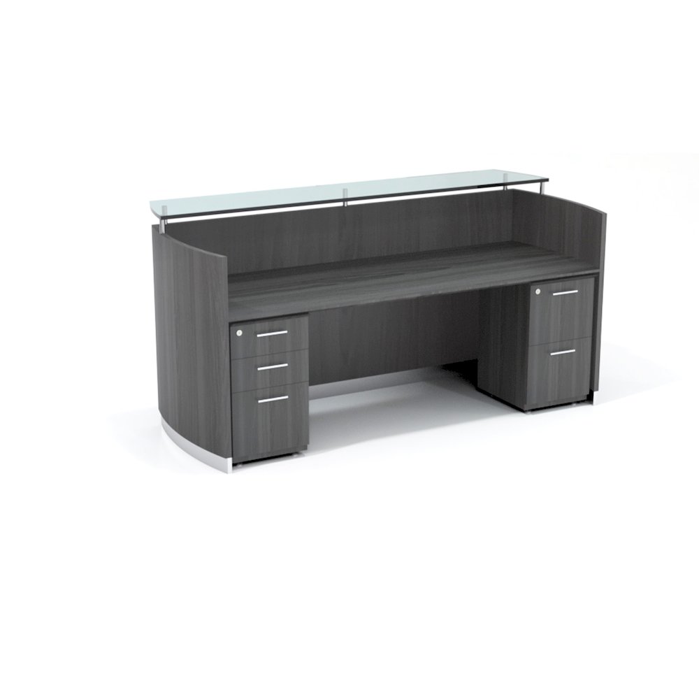 87-1/4″ Reception Station with (1) Box/Box/File and (1) File/File Pedestal