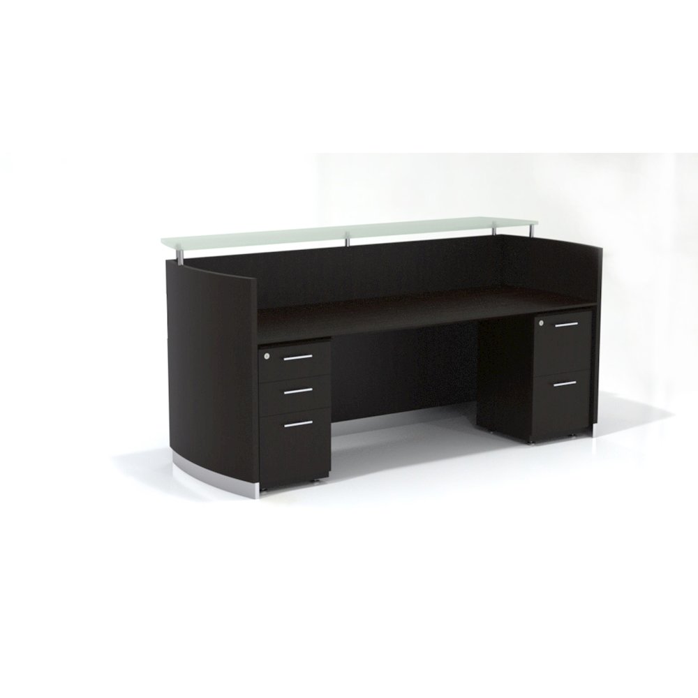 87-1/4″ Reception Station with (1) Box/Box/File and (1) File/File Pedestal