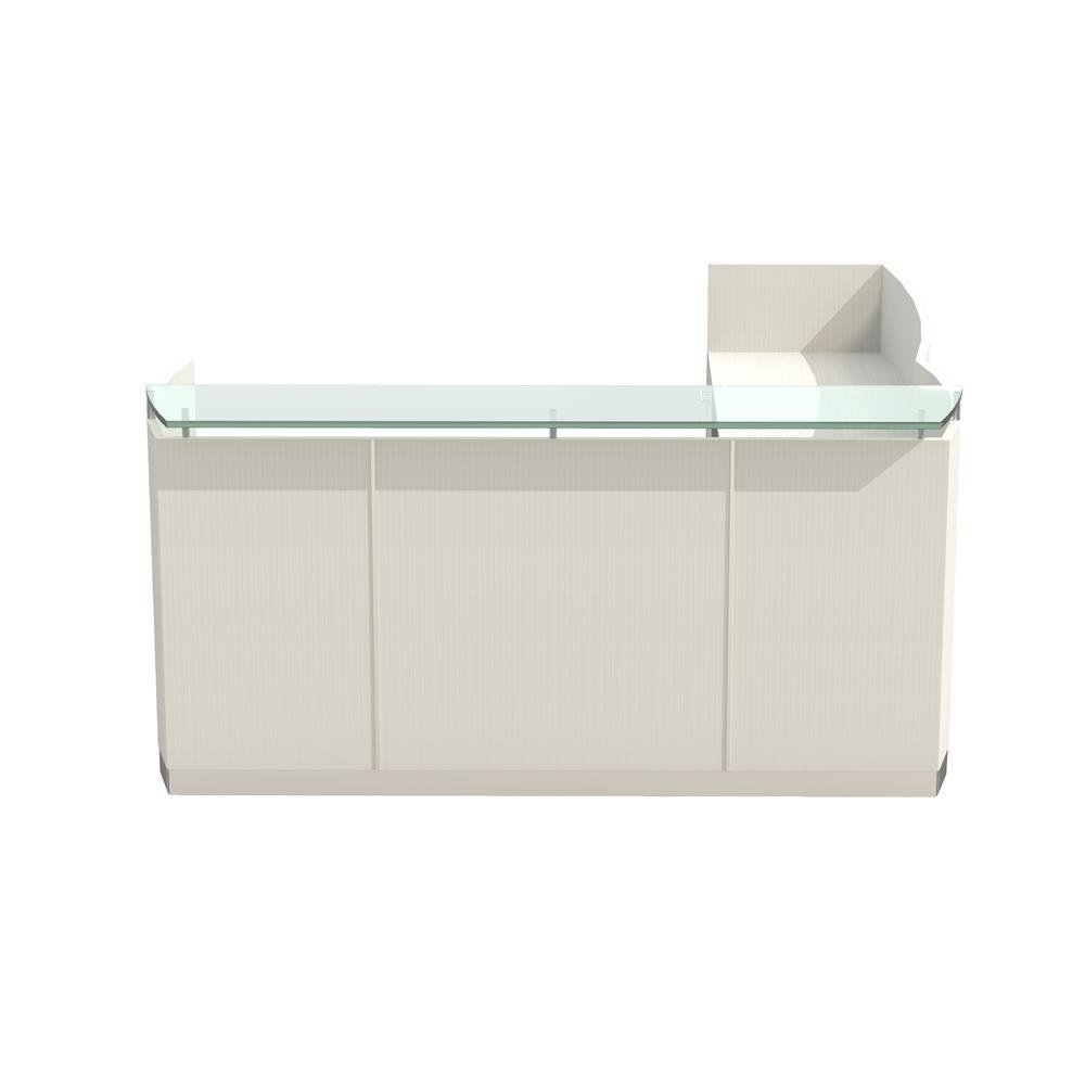 87-1/4″ Reception Station with Return and (1) Box/Box/File and (1) File/File Pedestals