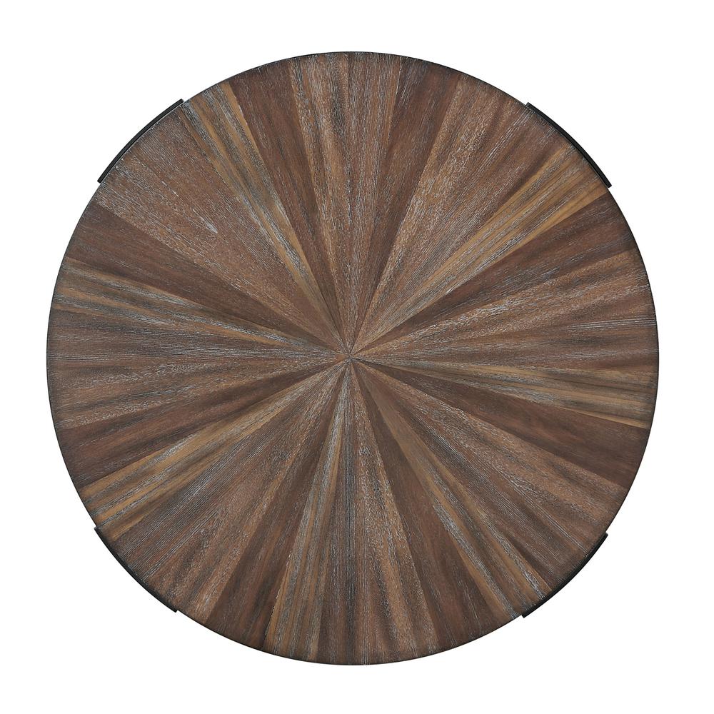 Chevron Round End Table