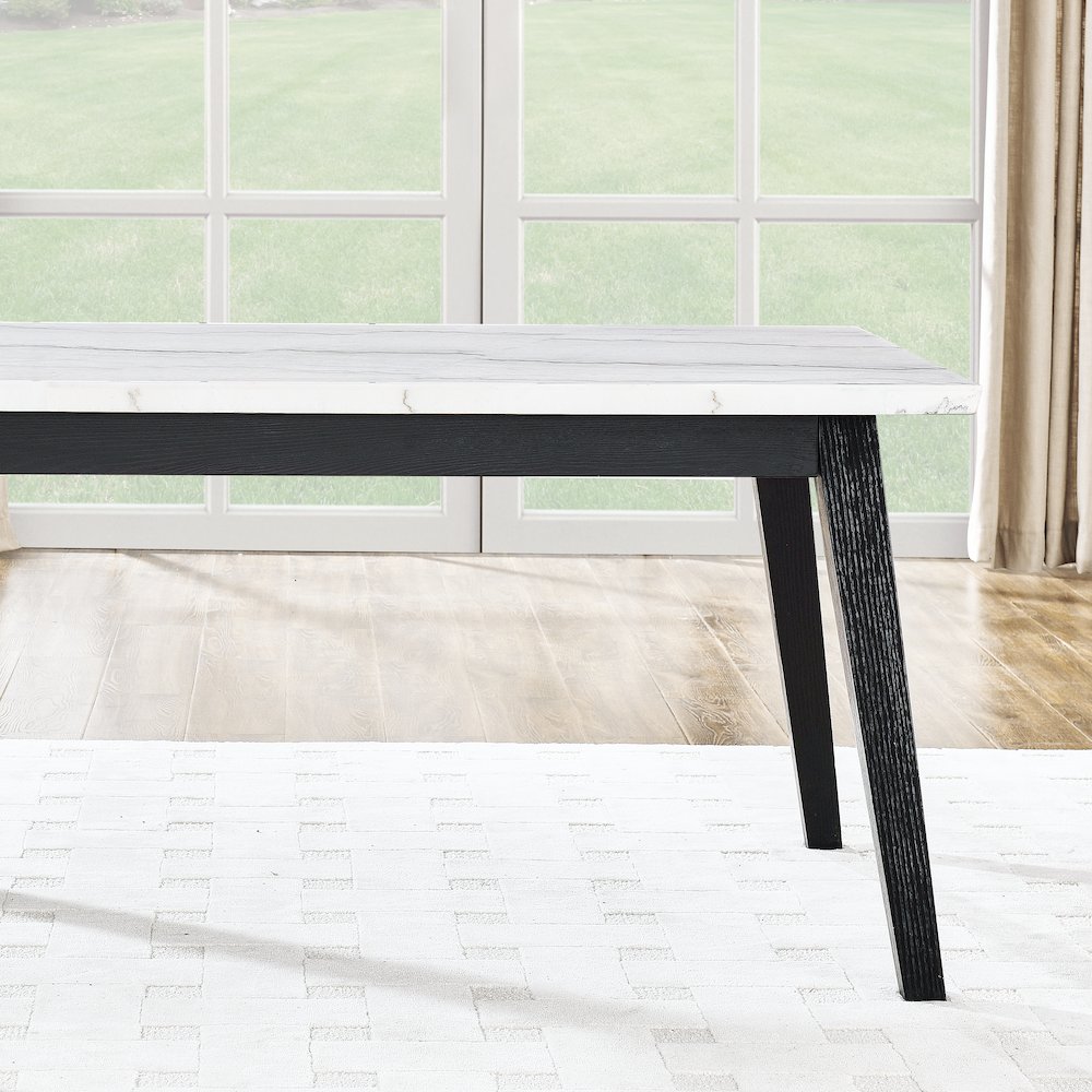 Vida 72″ White Marble Dining Table