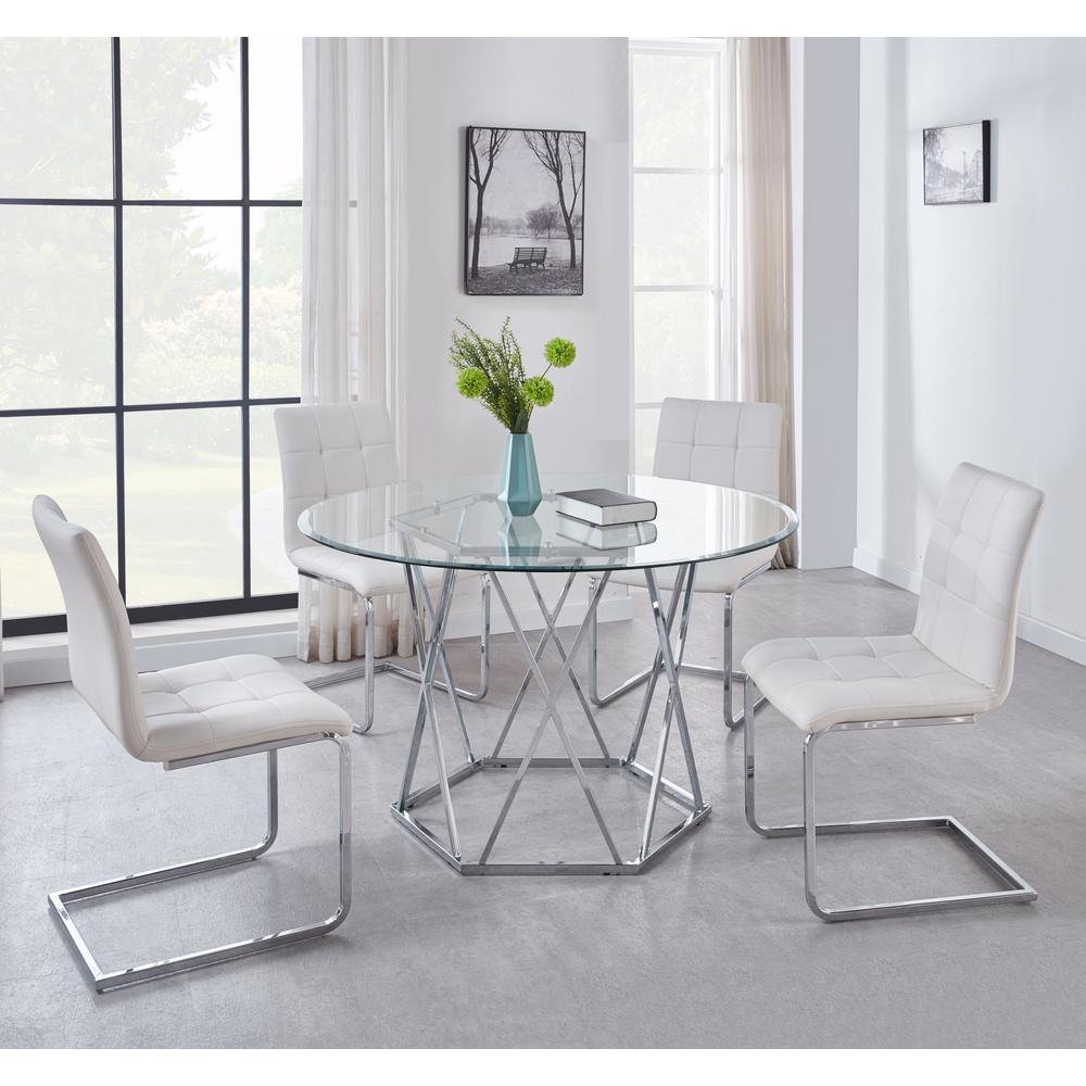 Escondido 5pc Dining Set – White