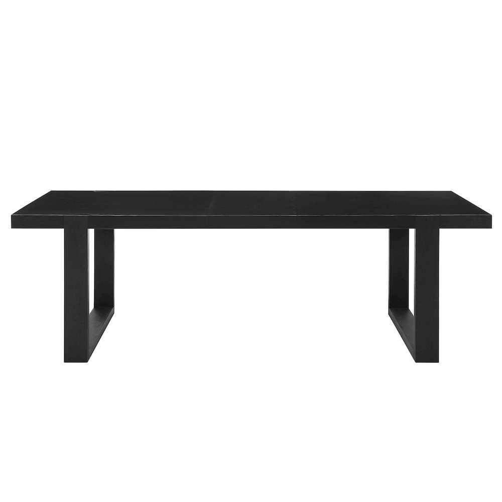 Yves Black Dining Table With 4 White Chairs