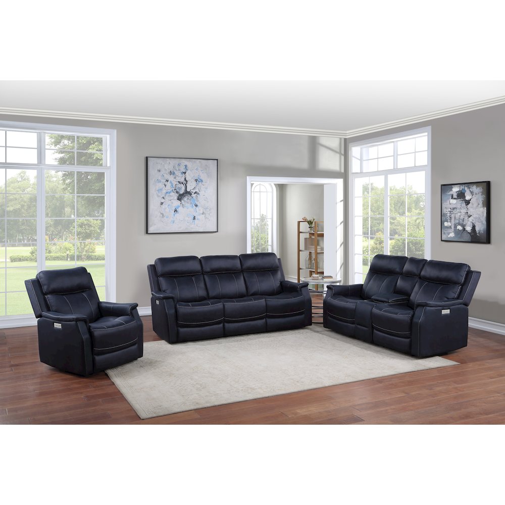 Valencia 3 Piece Dual Power Reclining Set – Ocean