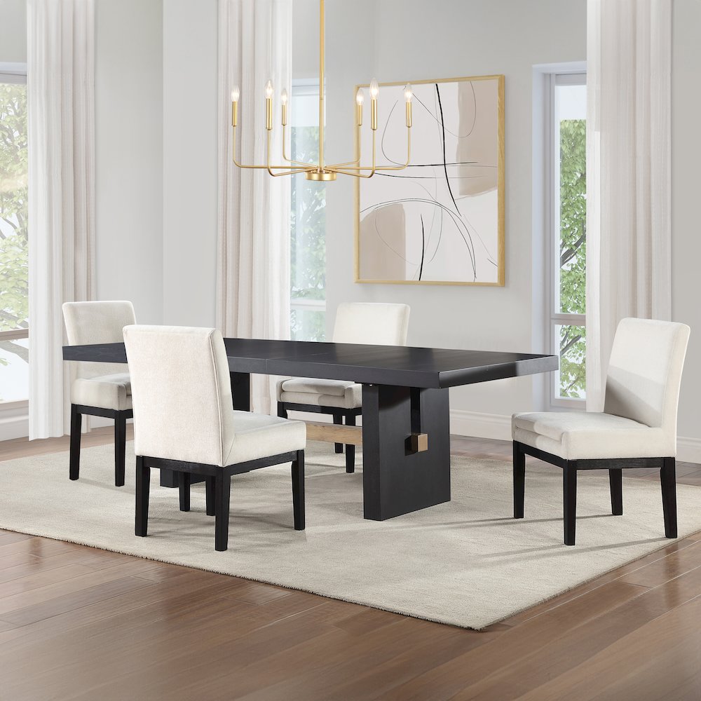 Aubrey 5-Piece 78-96″ Dining Set