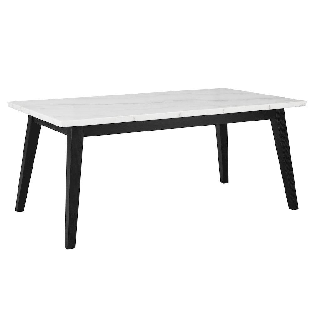 Vida 6-Piece White Marble Dining Set