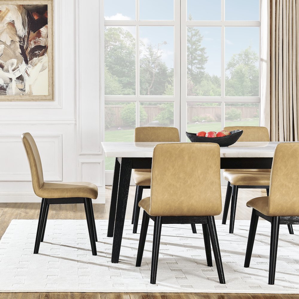 Vida-Black Sand PU Side Chair