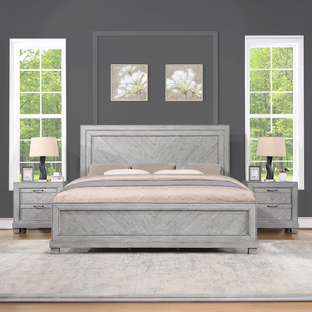 Montana King 3 pc Set(2 NS+Bed)