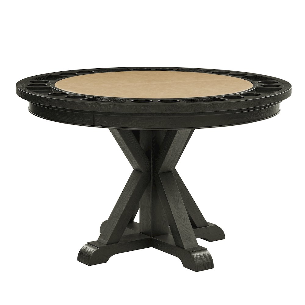 Rylie Dining Table with Game Top & 4 Captains Chairs