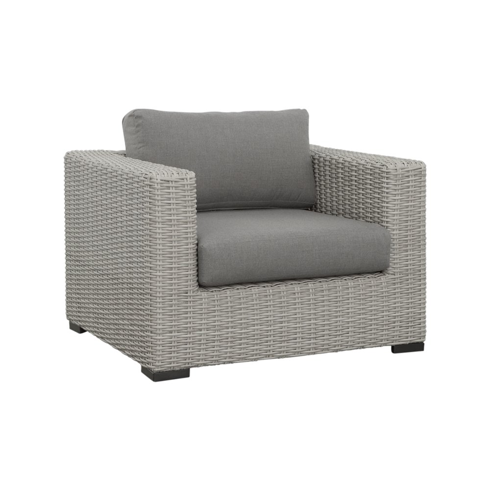 Blakley Outdoor Lounge Chair with Half-Round Wicker