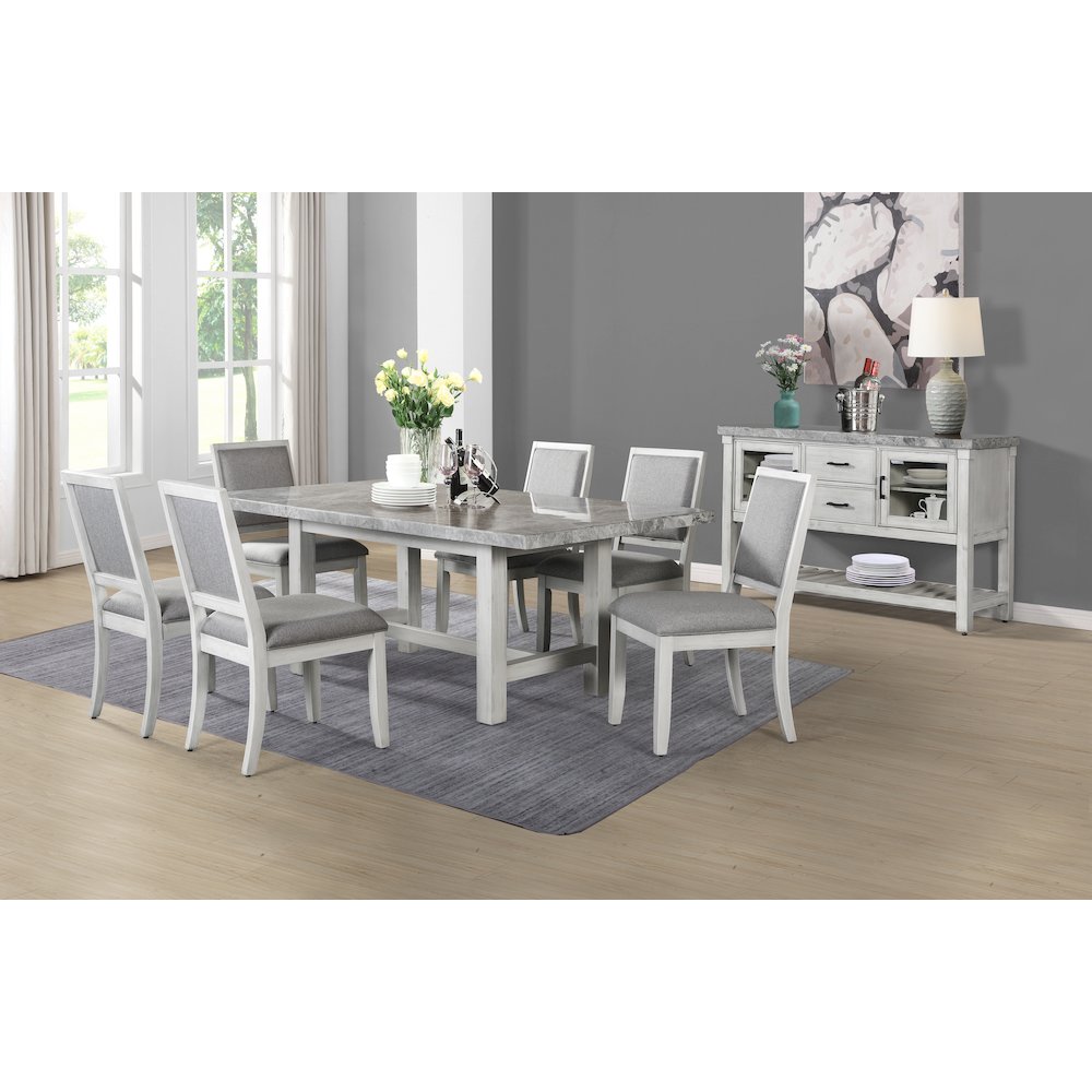 Canova Gray Marble Top Dining