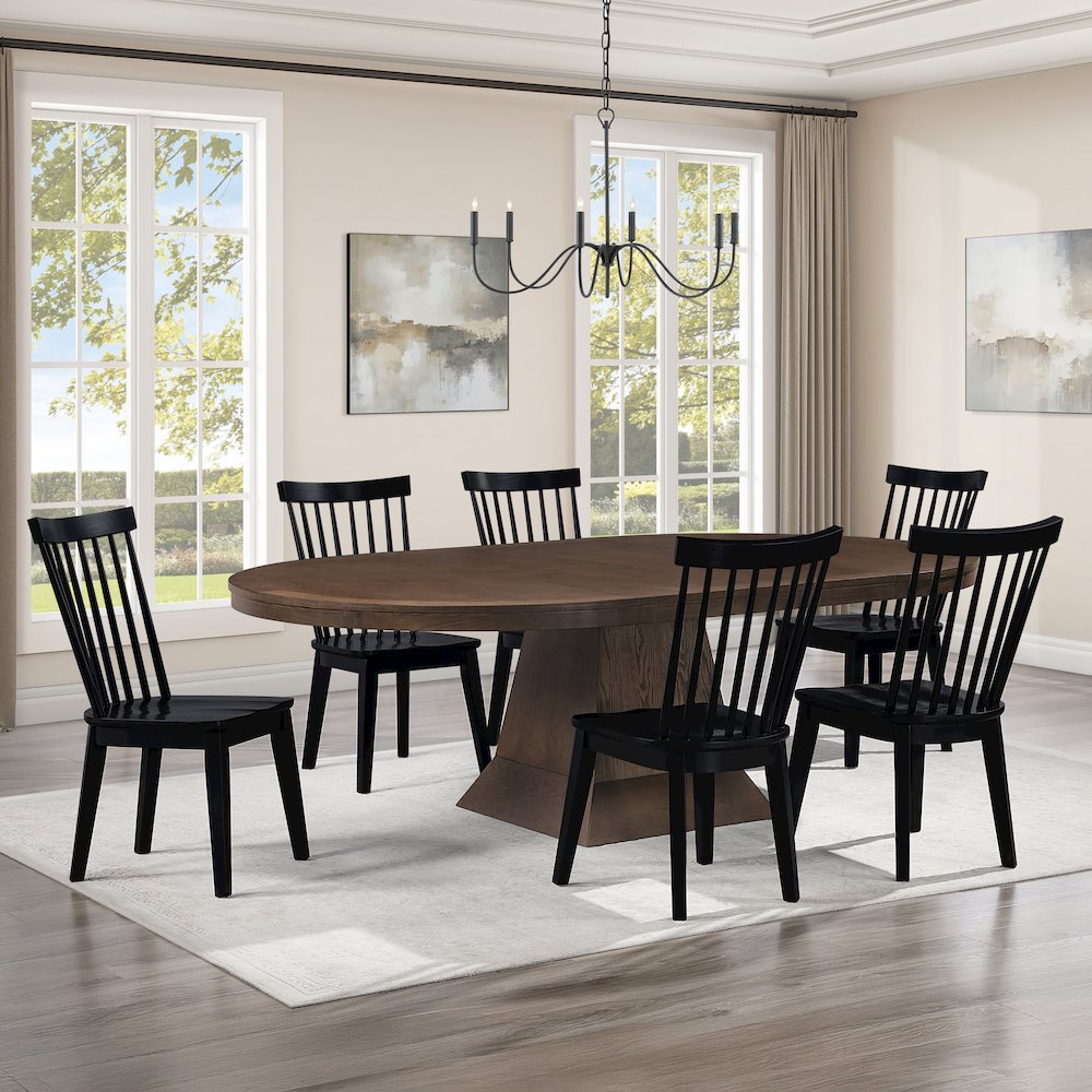 6 Vaughn Black Side Chairs