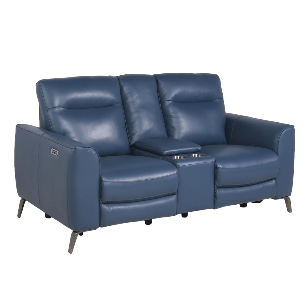 Sansa Power Reclining Console Loveseat – Ocean
