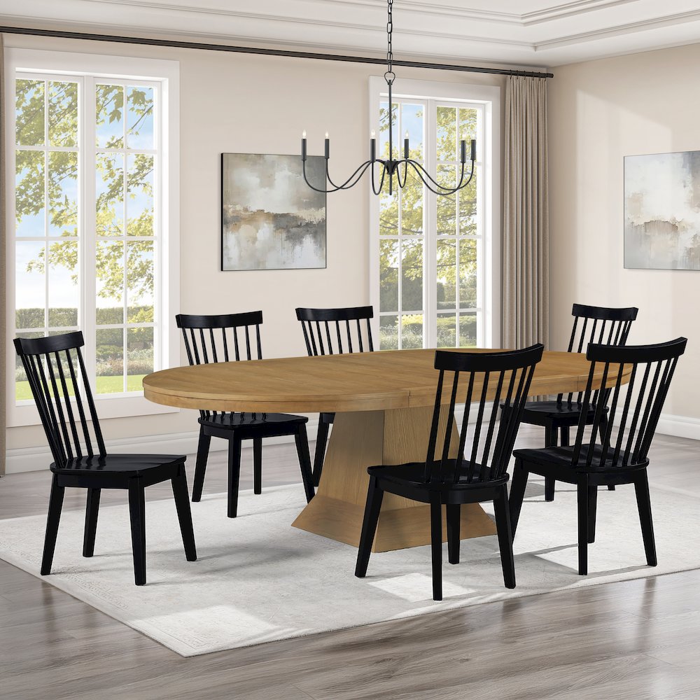 4 Vaughn Black Side Chairs