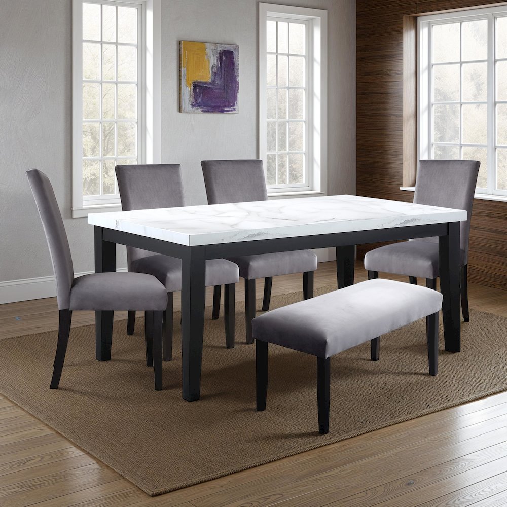 Sterling 6PK Dining Table Set with Napol