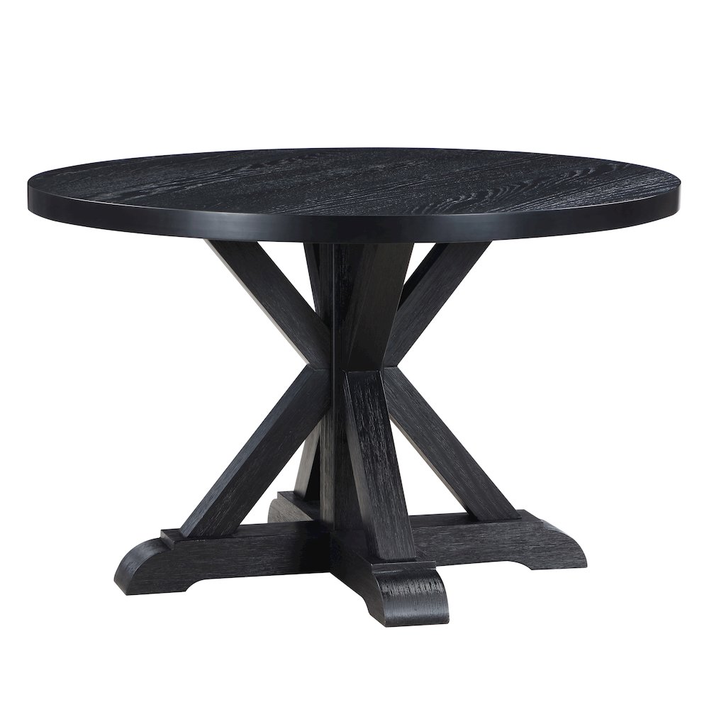 Molly Black 48″ Table with 4 Magnolia Chairs