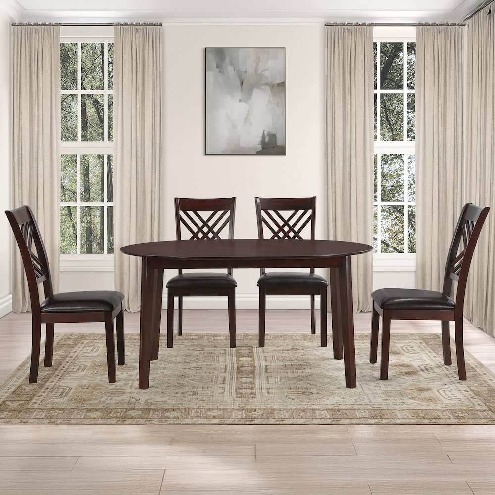 Adrian Oval Table – 5pcs Set (T+4S)