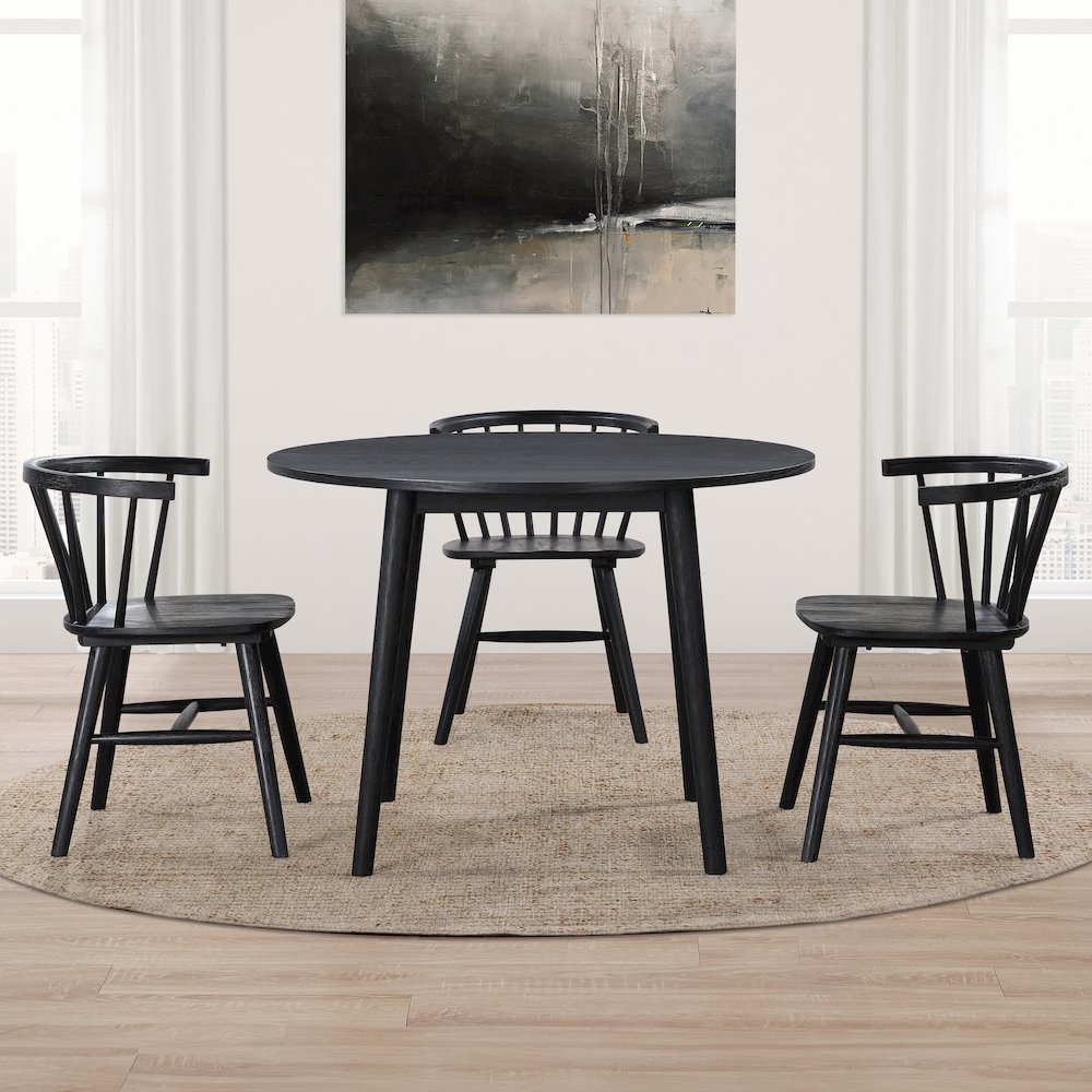 6 Willow Black Side Chairs