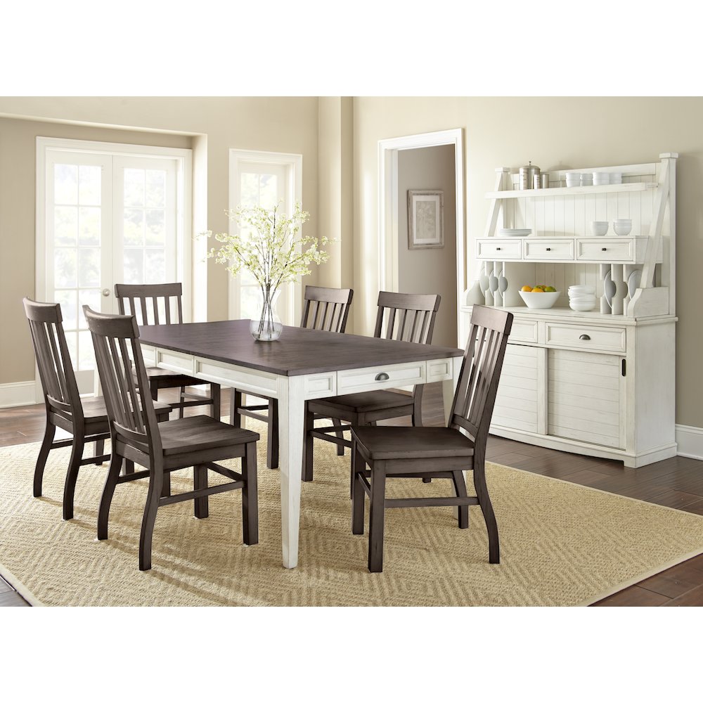 Cayla Table Dark Oak/White