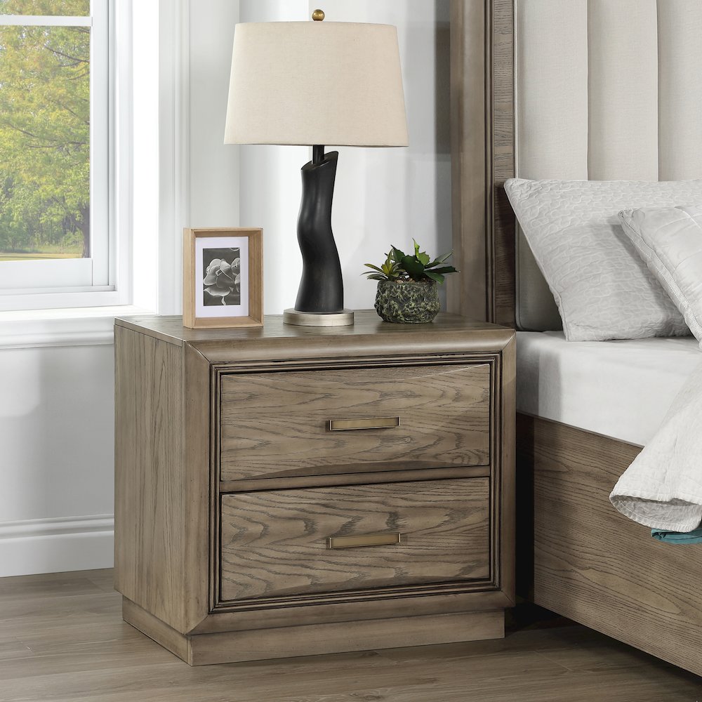 2-Drawer NightstandExpertly crafted from oak veneers